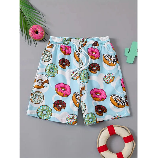 Shorts Harajuku Ice Cream para Hombre y Mujer – Pantalones Deportivos 3D, Gym, Fitness, Secado Rápido, Verano y Vacaciones