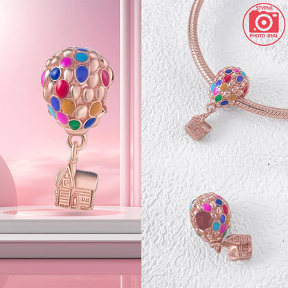 Charm Colgante Pareja Plata 925 y Oro Rosa | Compatible Pandora Original | Pulsera o Collar Mujer