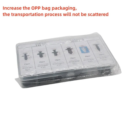 Kit 100 Clips Sujetadores Plásticos para Carro | Remaches Universales Puerta, Parachoques, Guardabarros + Herramienta