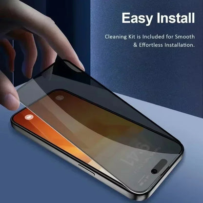 5 Piezas Protector de Pantalla Privacidad Vidrio Templado 8K para iPhone 16 15 14 13 12 11 Pro Max XR XS X – Cristal Anti-Spy