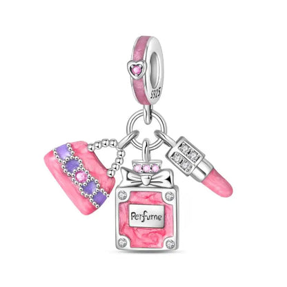 Charm Espejo Mágico Princesa Ángel Rosa en Plata 925 – Beads Compatibles Pandora Mujer Joyería DIY
