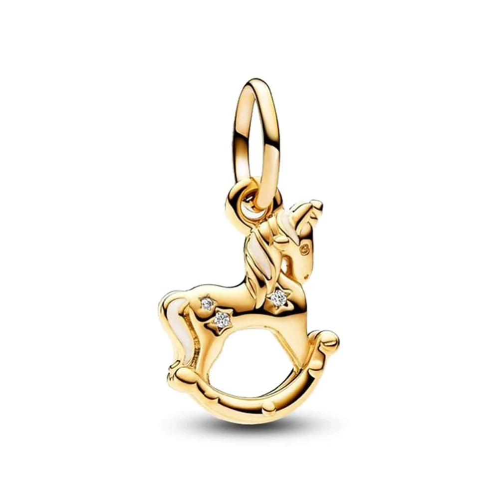 Charm Abalorios Dorados y Rosados para Pulseras Originales Mujer