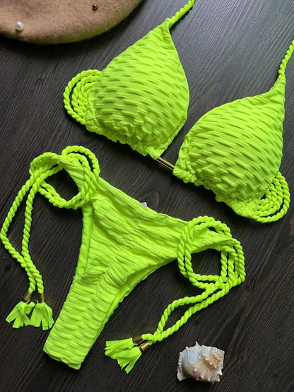 RUOTONGSEPT Bikini Sexy Mujer 2025 | Push-Up Brasileño Playa y Piscina