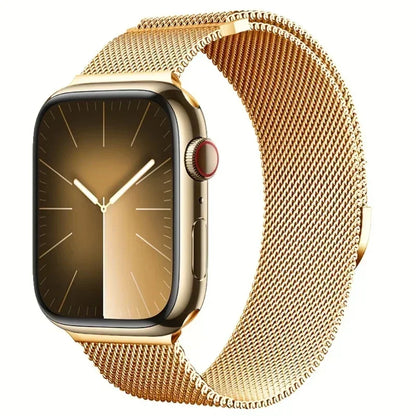 Correa Milanese para Apple Watch Ultra/SE/Series 9/8/7/6/5/3 – Pulsera Magnética de Acero Inoxidable 49mm 45mm 44mm 41mm 40mm 38mm