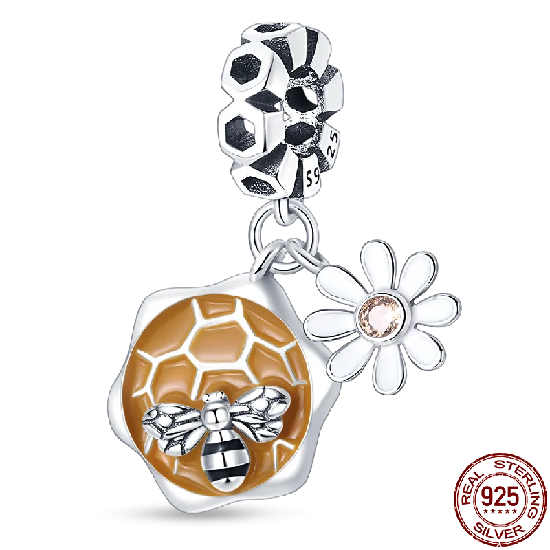 Charm Buho Serie Bee en Plata 925 – Abalorio DIY para Pulseras Originales Mujer