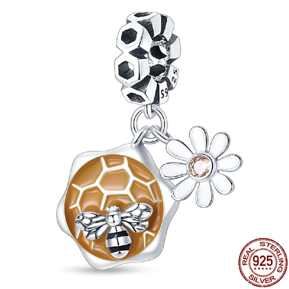 Charm Buho Serie Bee en Plata 925 – Abalorio DIY para Pulseras Originales Mujer