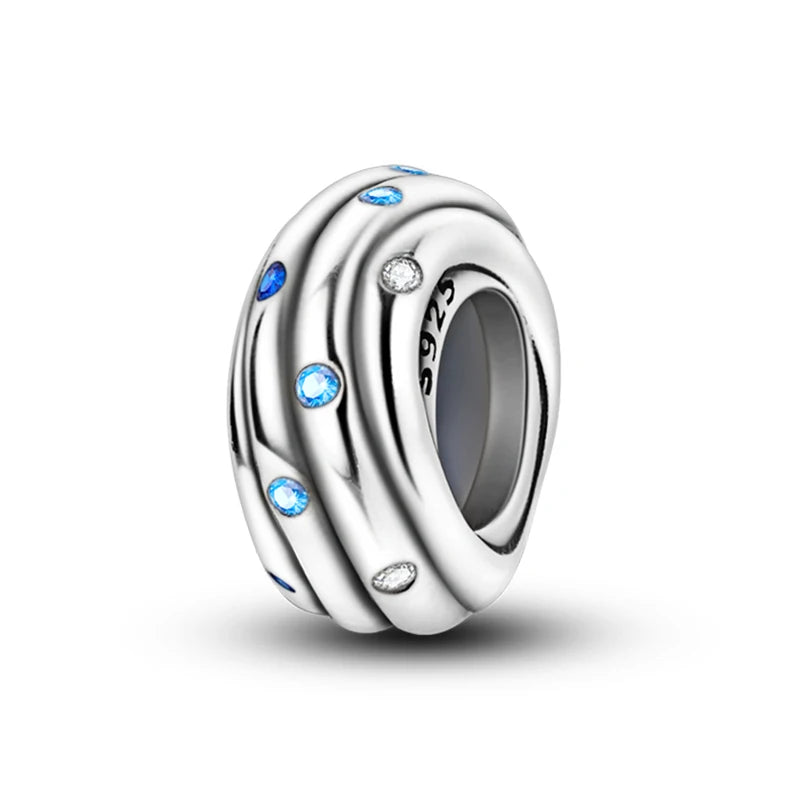 Charm de Plata 925 con Mariposa y Dragón – Abalorio Colorido con Zirconia Arcoíris para Pulseras DIY