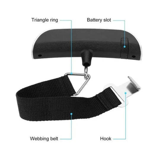 Báscula Digital Portátil para Equipaje 50kg/110lb | Pantalla LCD, Viajes, Maletas y Mochilas