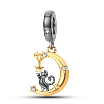 Charm Corazón Mamá e Hija en Plata 925 – Colgante Clásico para Pulseras Tipo Pandora, Regalo Día de la Madre