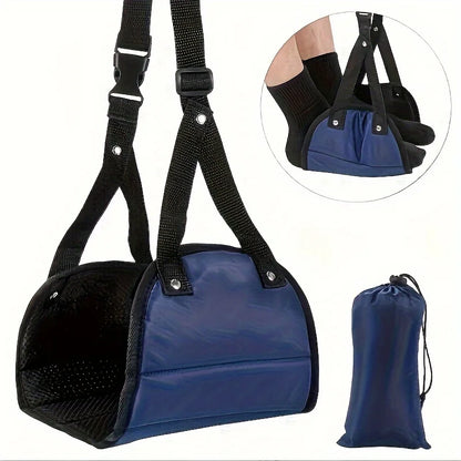 Hamaca Ajustable para Pies – Descanso de Viaje, Avión, Auto y Oficina