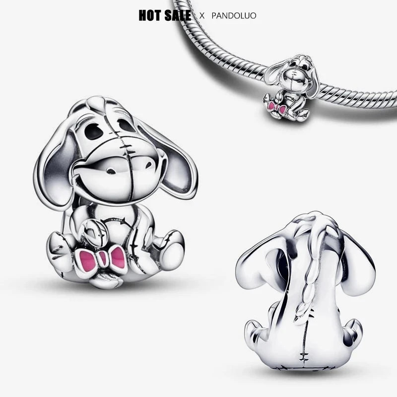 Collar, Aretes y Charm Disney Stitch | Compatible Pandora Pulsera Mujer DIY
