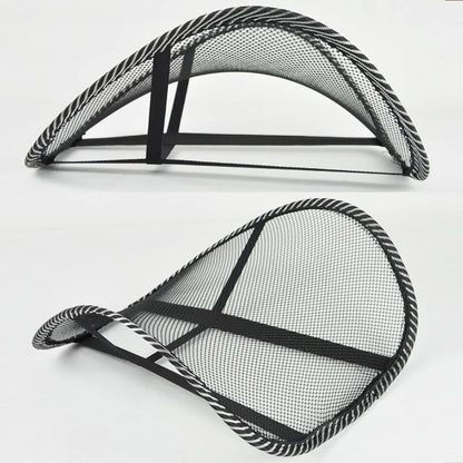Cojín Lumbar de Malla para Auto y Oficina – Respaldo Ortopédico Ergonómico con Soporte de Espalda y Masaje para Silla de Coche o Escritorio