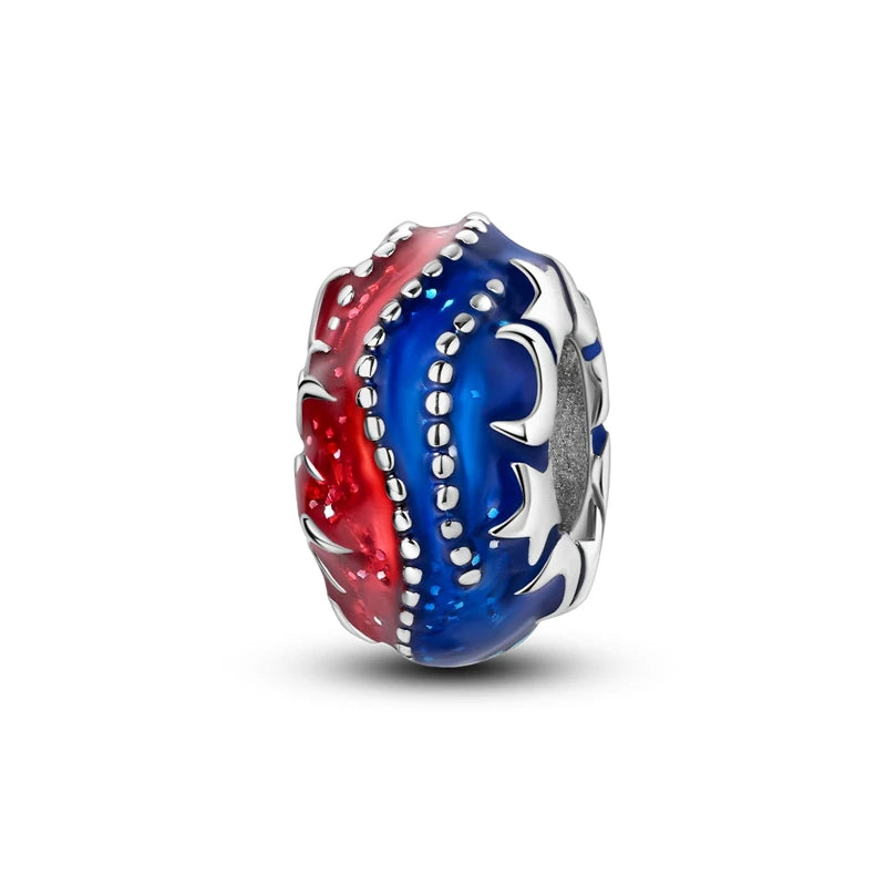 Charm de Plata 925 con Mariposa y Dragón – Abalorio Colorido con Zirconia Arcoíris para Pulseras DIY