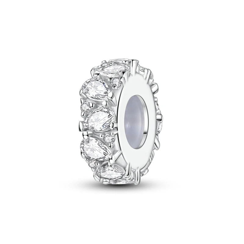Charm de Plata 925 con Mariposa y Dragón – Abalorio Colorido con Zirconia Arcoíris para Pulseras DIY