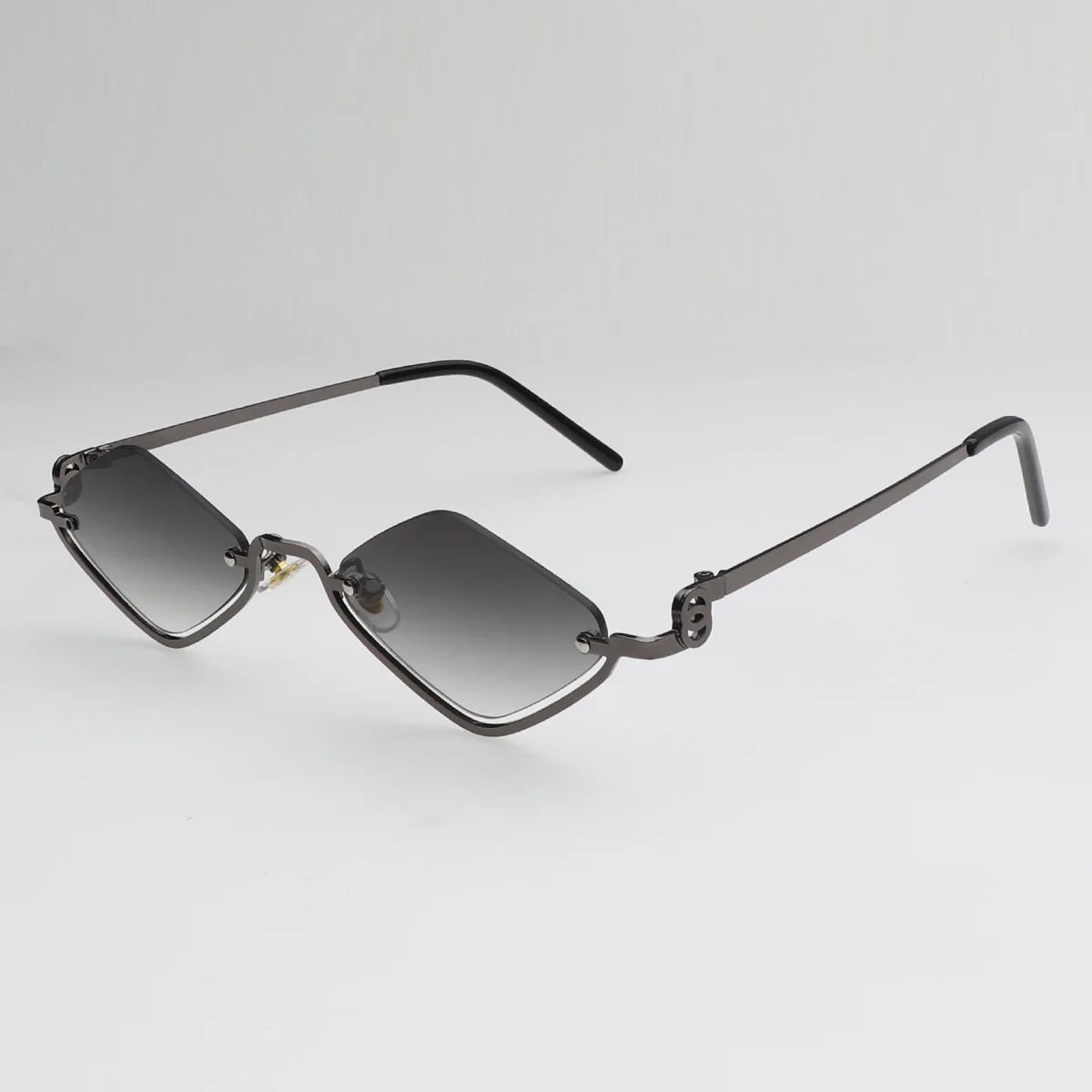 Gafas de Sol Poligonales Pequeñas Mujer | Estilo Vintage Cat Eye Marco Metálico