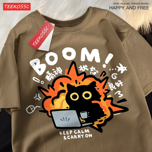Camiseta Good Mental State | Algodón Hombre y Mujer | Manga Corta Verano 2025 Oversized Casual