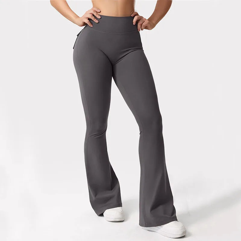 Leggings Yoga Mujer Pierna Ancha | Pantalones Deportivos Compresión con Bolsillos Estilo Naked Feeling
