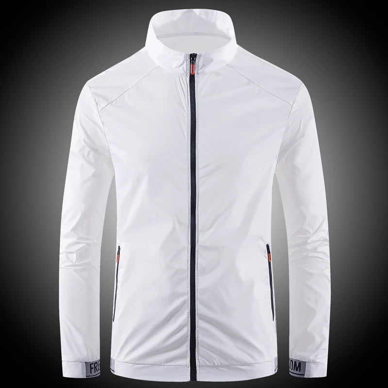 Chaqueta Ultrafina de Verano para Hombre – Ropa de Protección Solar Transpirable en Seda Helada, Resistente a Rayos UV, Estilo Casual y a la Moda