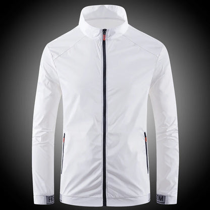 Chaqueta Ultrafina de Verano para Hombre – Ropa de Protección Solar Transpirable en Seda Helada, Resistente a Rayos UV, Estilo Casual y a la Moda