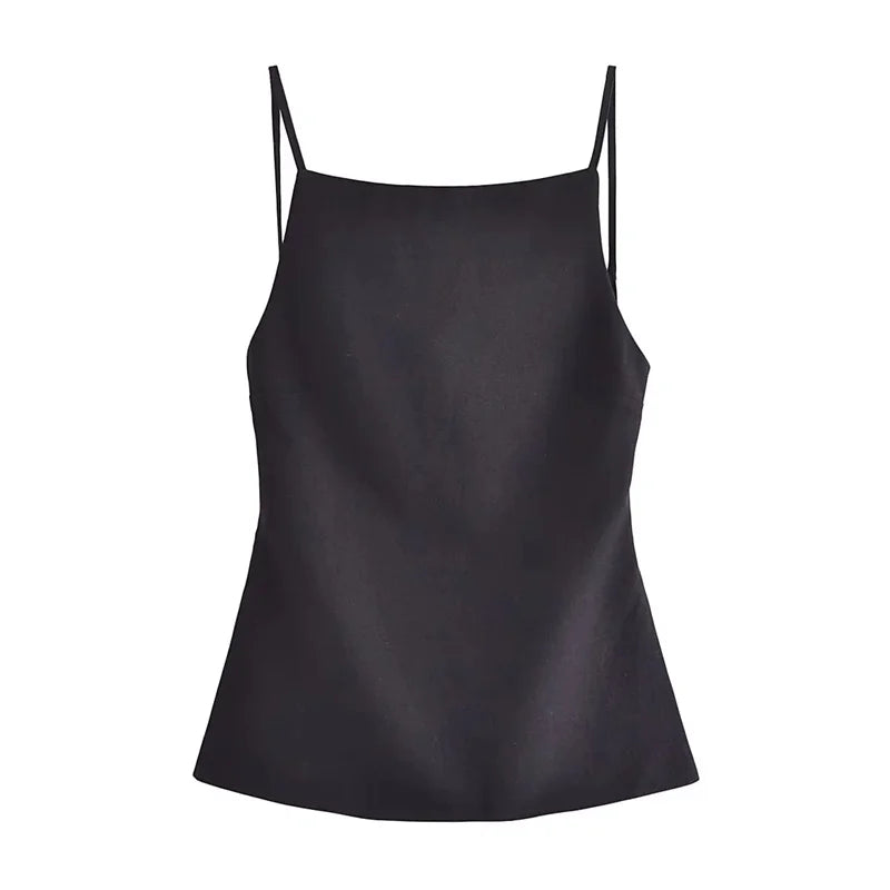 Top Mujer Sexy 2025 | Crop Top Sin Espalda con Tirantes Elegante Fiesta Verano