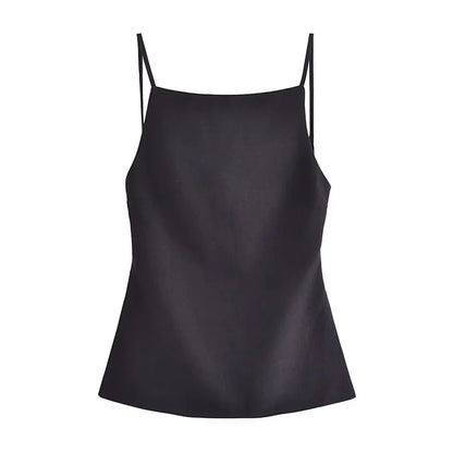 Top Mujer Sexy 2025 | Crop Top Sin Espalda con Tirantes Elegante Fiesta Verano