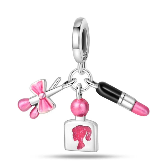 S925 Silver Color Butterfly Daisy Rose Crown Perfume Charms Beads Fit Pan Original Bracelets DIY Fine Jewelry Making Gifts