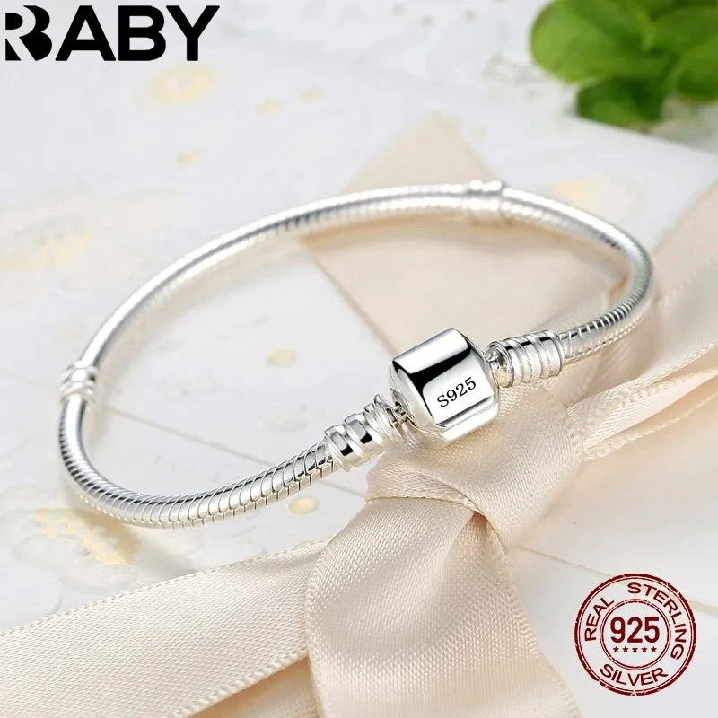 Pulsera de plata 925 estilo serpiente – Joyería fina hecha a mano, suave y elegante para mujer