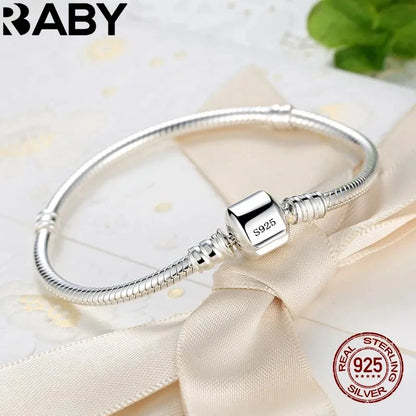 Pulsera de plata 925 estilo serpiente – Joyería fina hecha a mano, suave y elegante para mujer