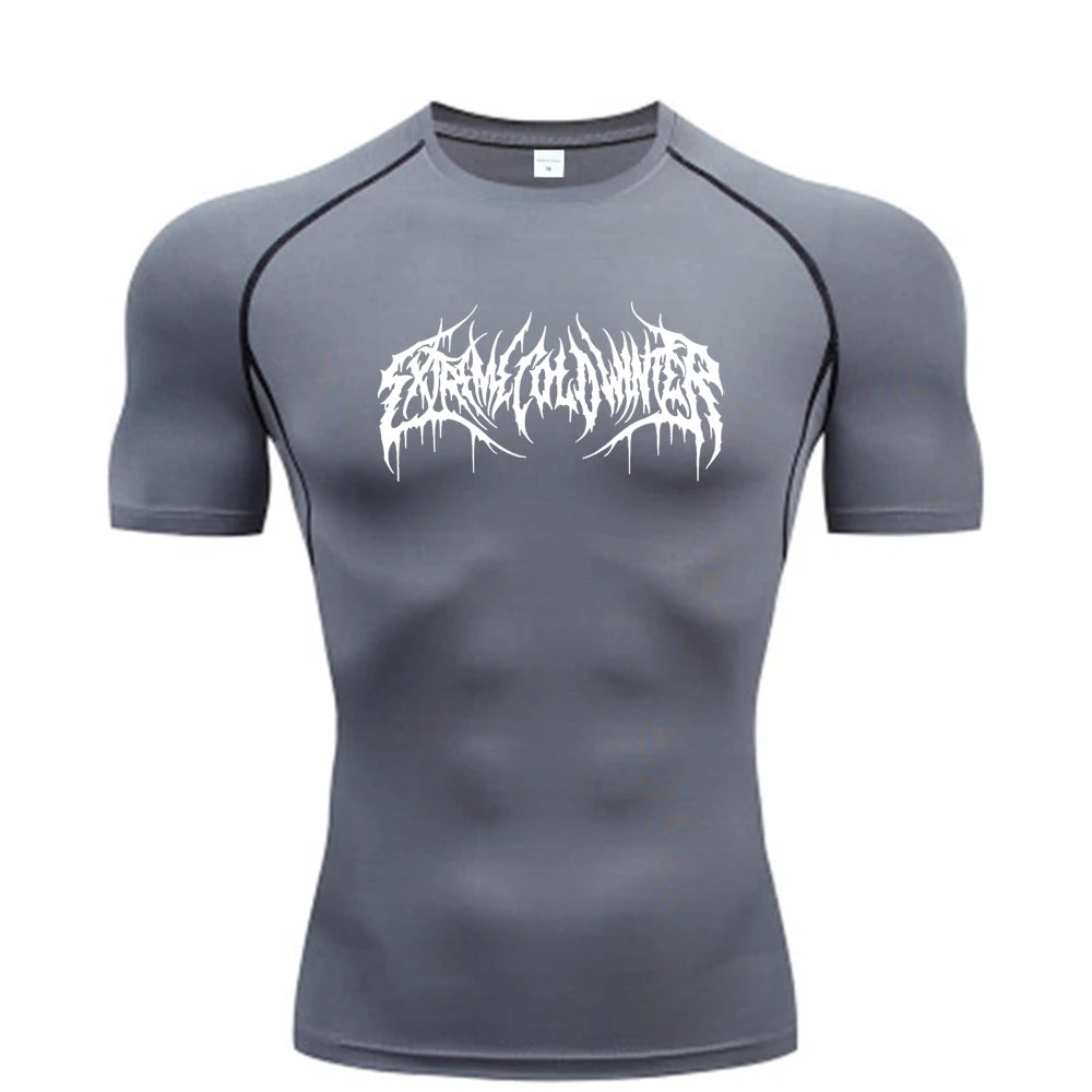 Camiseta Compresiva de Manga Corta para Hombre – Fitness, Gym, Running y Bodybuilding, Secado Rápido, Workout T-Shirt S-3XL