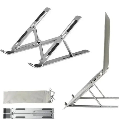 Soporte Portátil para Laptop de Aluminio | Base Plegable Ajustable para Notebook y MacBook | Accesorio Ergonómico