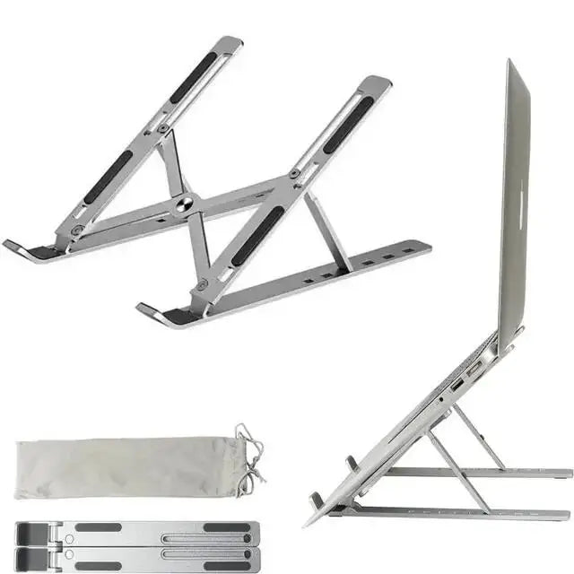 Soporte Portátil para Laptop de Aluminio | Base Plegable Ajustable para Notebook y MacBook | Accesorio Ergonómico