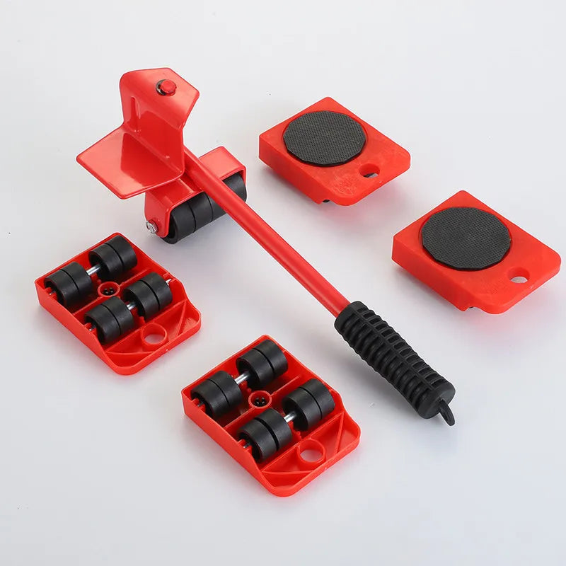 Juego de Rodillos para Mover Muebles – Transportador, Elevador y Herramienta de Mano para Objetos Pesados