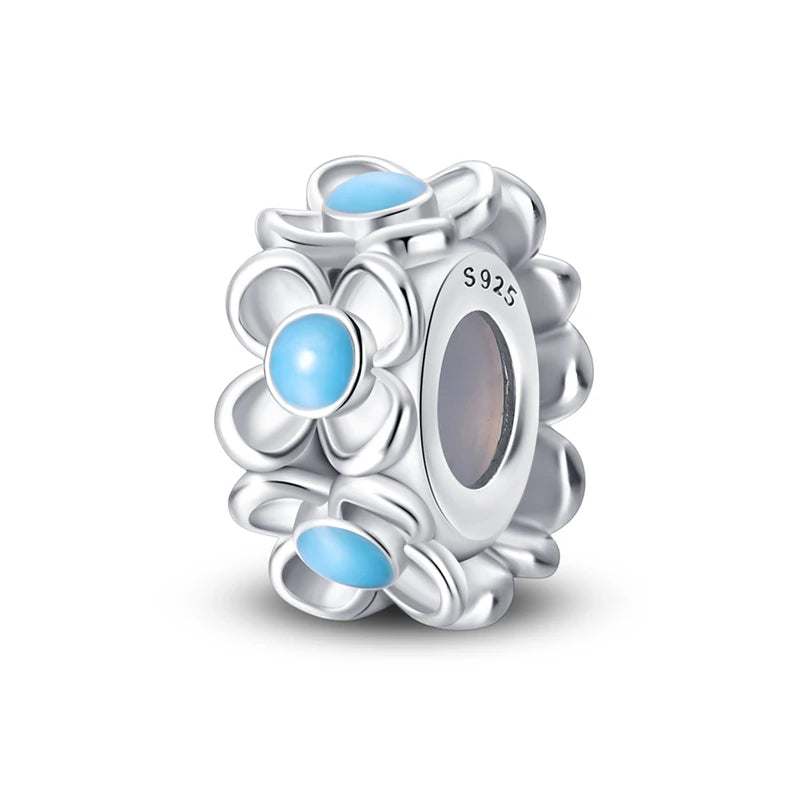 Charm de Plata 925 con Mariposa y Dragón – Abalorio Colorido con Zirconia Arcoíris para Pulseras DIY
