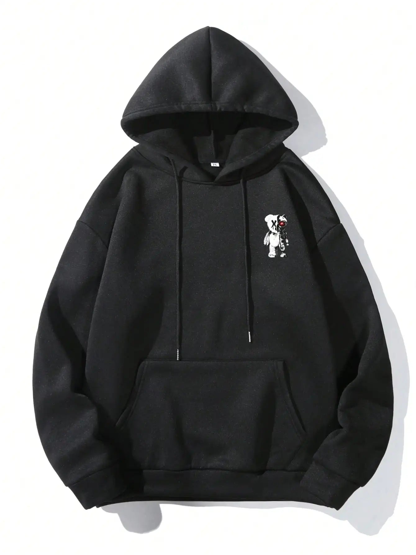 Hoodie Oversize con Estampado de Oso – Sudadera Creativa de Dibujos Animados para Hombre, Moda Casual Otoño Invierno