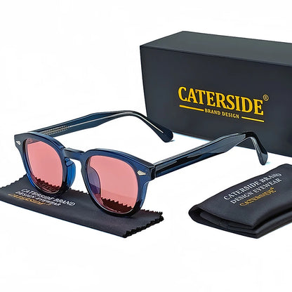 Gafas de Sol Retro Redondas CATERSIDE Unisex | Estilo Punk UV400 de Lujo