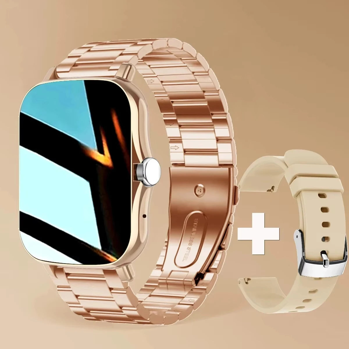 LAXASFIT Smartwatch 2025 – Reloj inteligente con llamadas Bluetooth, pantalla táctil completa y monitor de salud