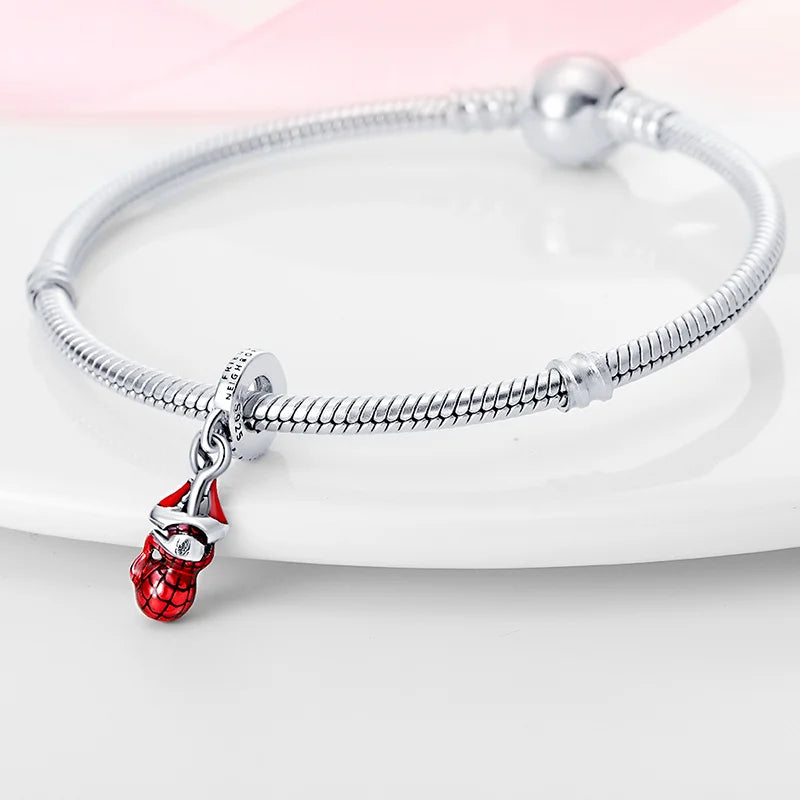 Charm Spiderman Serie Marvel – Abalorio Colgante Plata 925 para Pulsera DIY Mujer