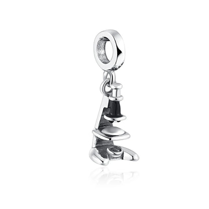 Charm colgante maestra plata 2023 – Abalorio en forma de cuaderno, lápiz y birrete para pulsera tipo Pandora mujer