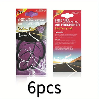 Ambientador de Coche Colgante en Forma de Hoja – 3 a 60 Piezas Aroma Natural Vainilla Perfume Interior Auto