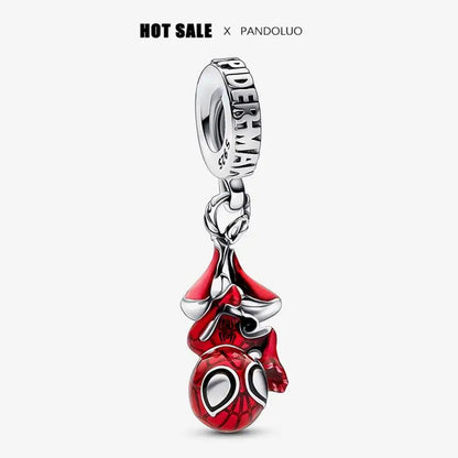 Charm Marvel Iron Man y Spiderman en Plata 925 – Abalorios Disney para Pulsera Original Mujer