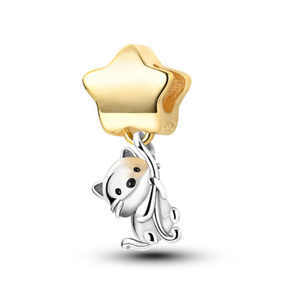 Charm Corazón Mamá e Hija en Plata 925 – Colgante Clásico para Pulseras Tipo Pandora, Regalo Día de la Madre