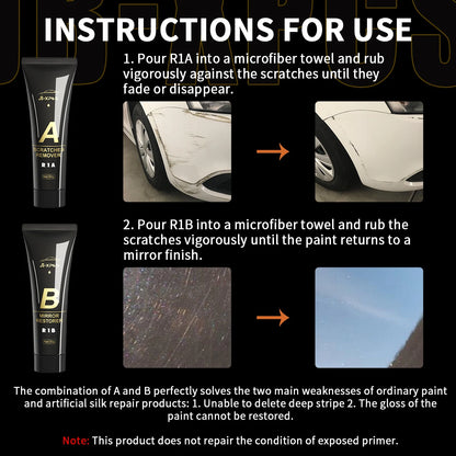 Removedor de Rayones para Auto R1 | Pulidor de Pintura, Restaurador de Brillo y Cera Anti-Rayaduras