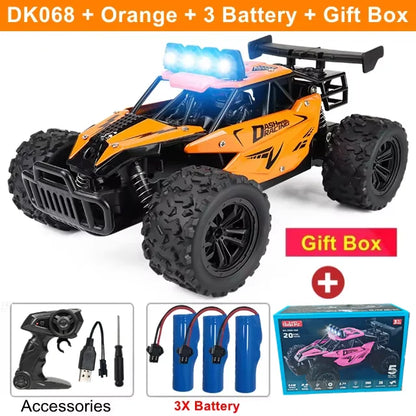 Coche RC Drift 1:16 Todoterreno – Control Remoto 2.4G Alta Velocidad con Luces LED Juguete para Niños