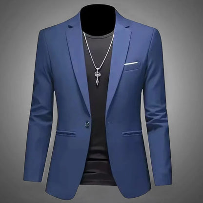 Blazer Casual Slim Fit para Hombre Estilo Boutique Antiarugas de un Botón