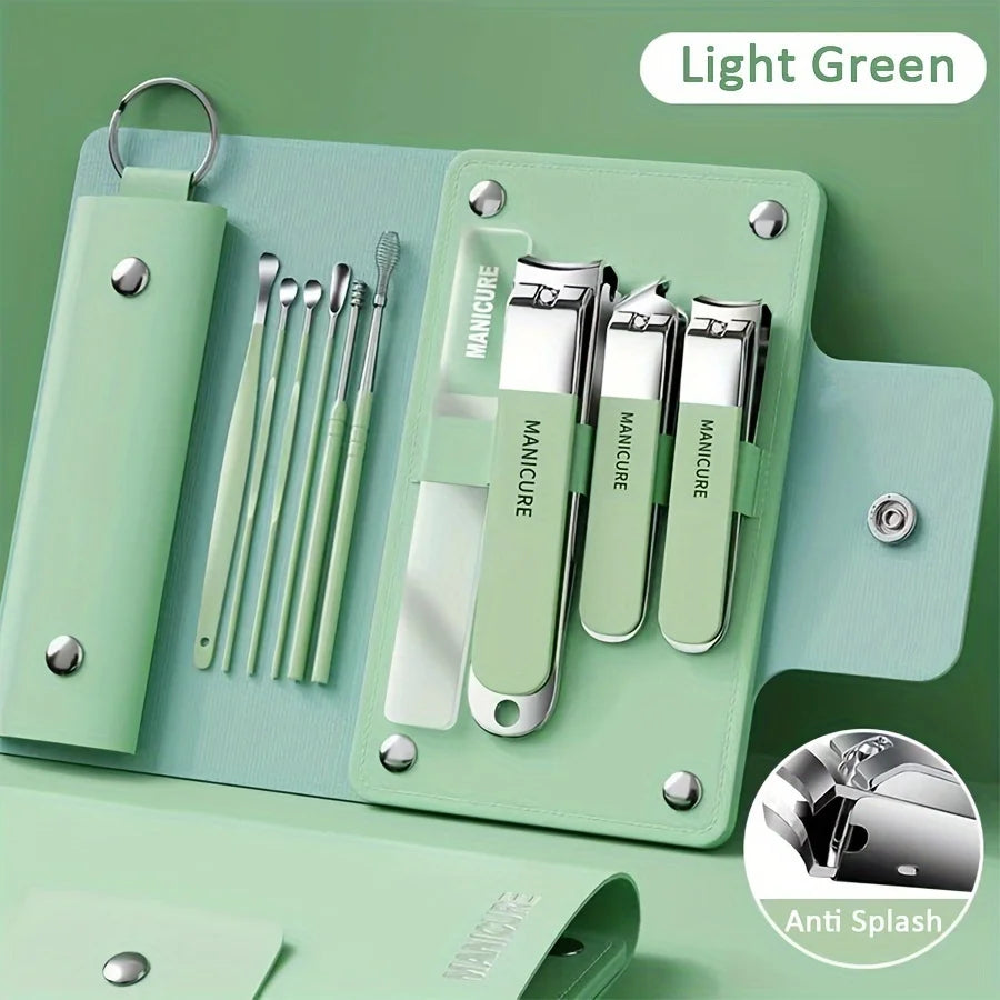 Set de Manicure y Pedicure Portátil 6-18 Piezas Ouriner | Kit de Cuidado Personal con Tijeras de Cejas y Cortauñas