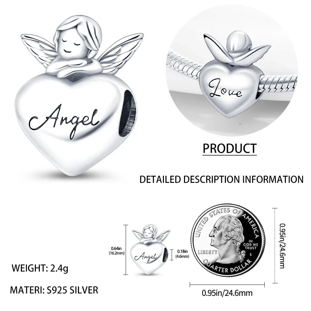 Cadena de Seguridad Ángel Guardián con Cruz Plata 925 | Compatible Pandora Original