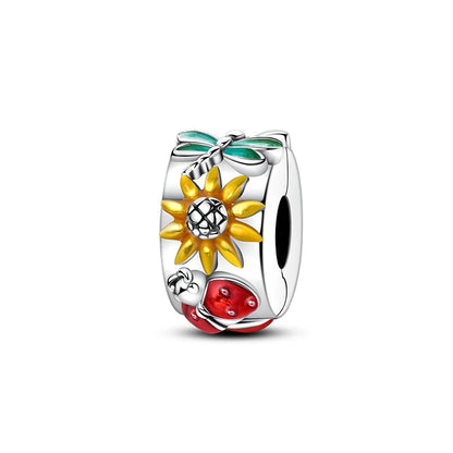 Charm de Plata S925 Hamster, Terrier y Princesa – Abalorios Brillantes para Pulseras Originales 3mm