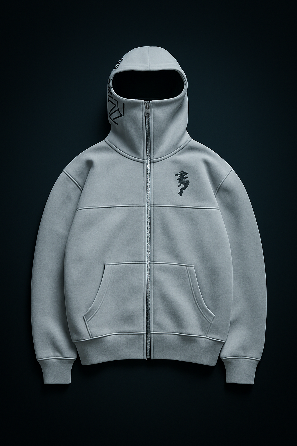 Hoodie Oversize con Bordados Gráficos – Sudadera Unisex Estilo Streetwear Y2K Harajuku Hip Hop Retro Gótica Rock