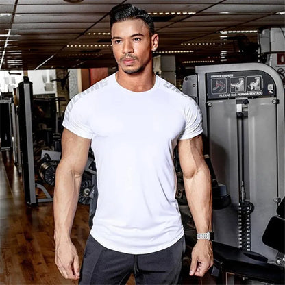 Camiseta Compresiva Negra para Hombre – T-shirt de Running, Gym y Fitness, Secado Rápido y Ajuste Slim