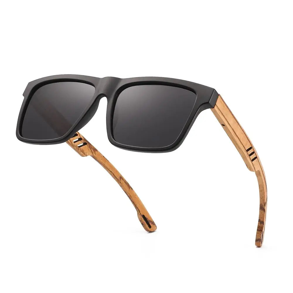 HU WOOD Gafas de Sol Cuadradas Polarizadas para Hombre | UV400 Alta Calidad Conducción y Deporte